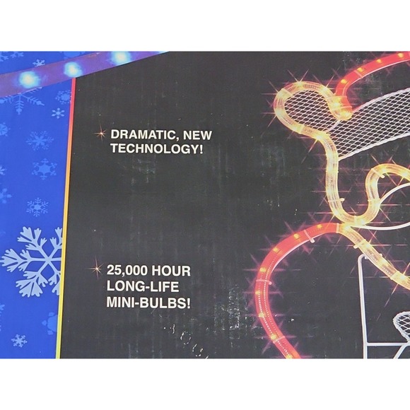 Star Glow Tubelight Decor Santa Display 29" Vtg Rare 2002 Pan Asian Creations - Picture 10 of 16